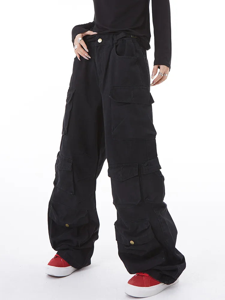 Isabella High Streetwear Loose Wide-Leg Pants