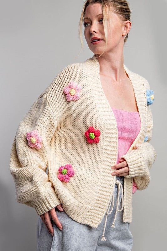 Winter Wishes Cardigan in Cream