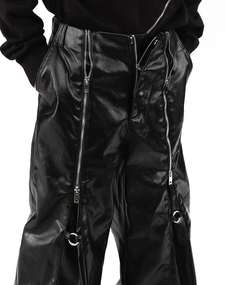 Unisex New Casual Custom Design Zipper Pants