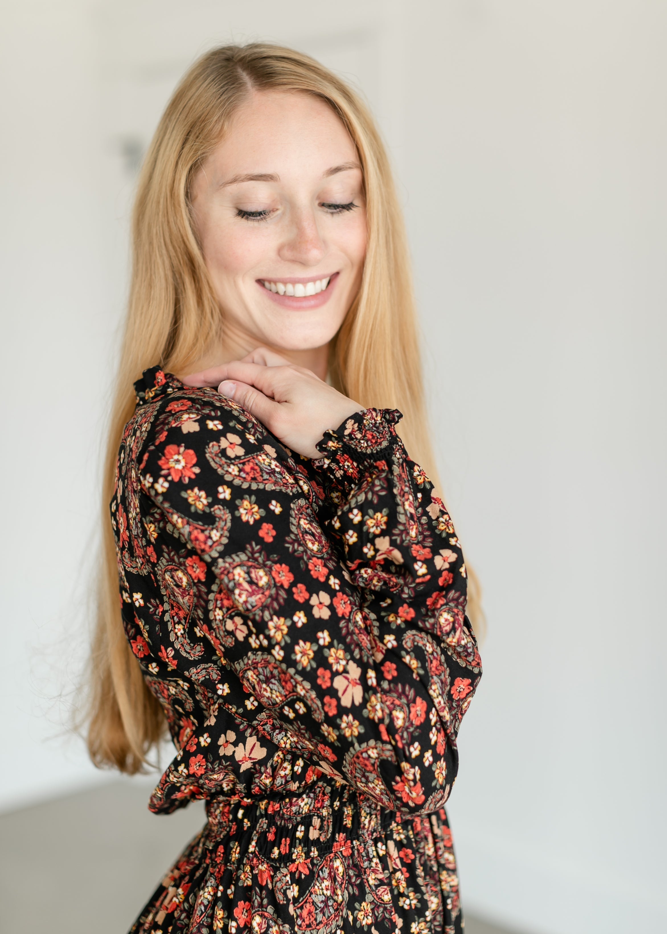 Paisley Floral Midi Dress