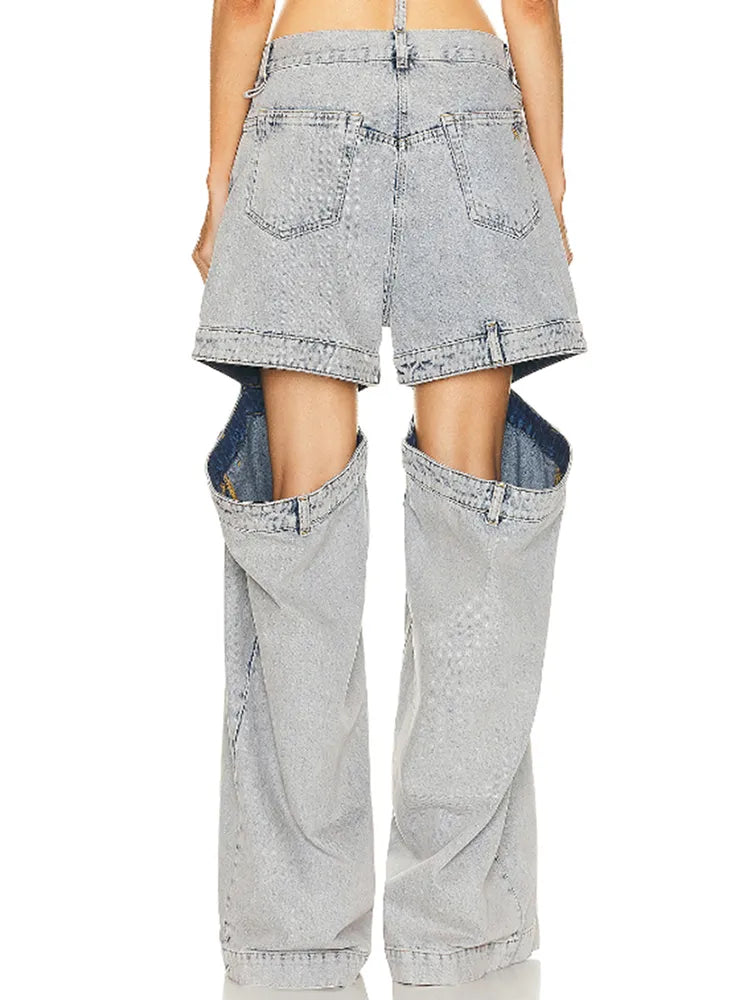 High Street Denim: Jeans with Hollow Out Patchwork Design