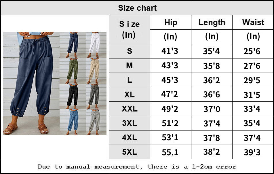 Women's Summer Capri Wide Leg Pants