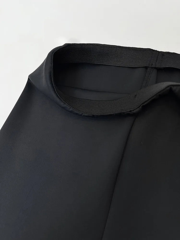 Luxury Haute Couture Thigh Jeans with Elastic Waist