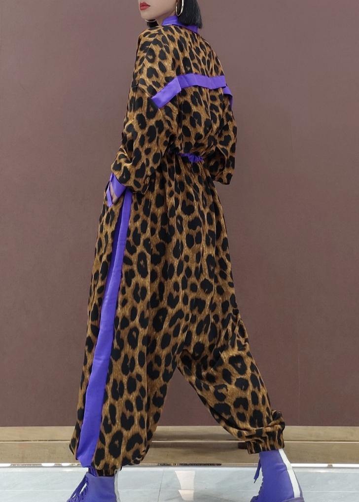 Unique Leopard Fall Fashion Spring Jumpsuit Pants