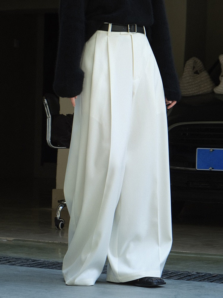 Classy Elegance Luxe Pleated Wide Leg Pants