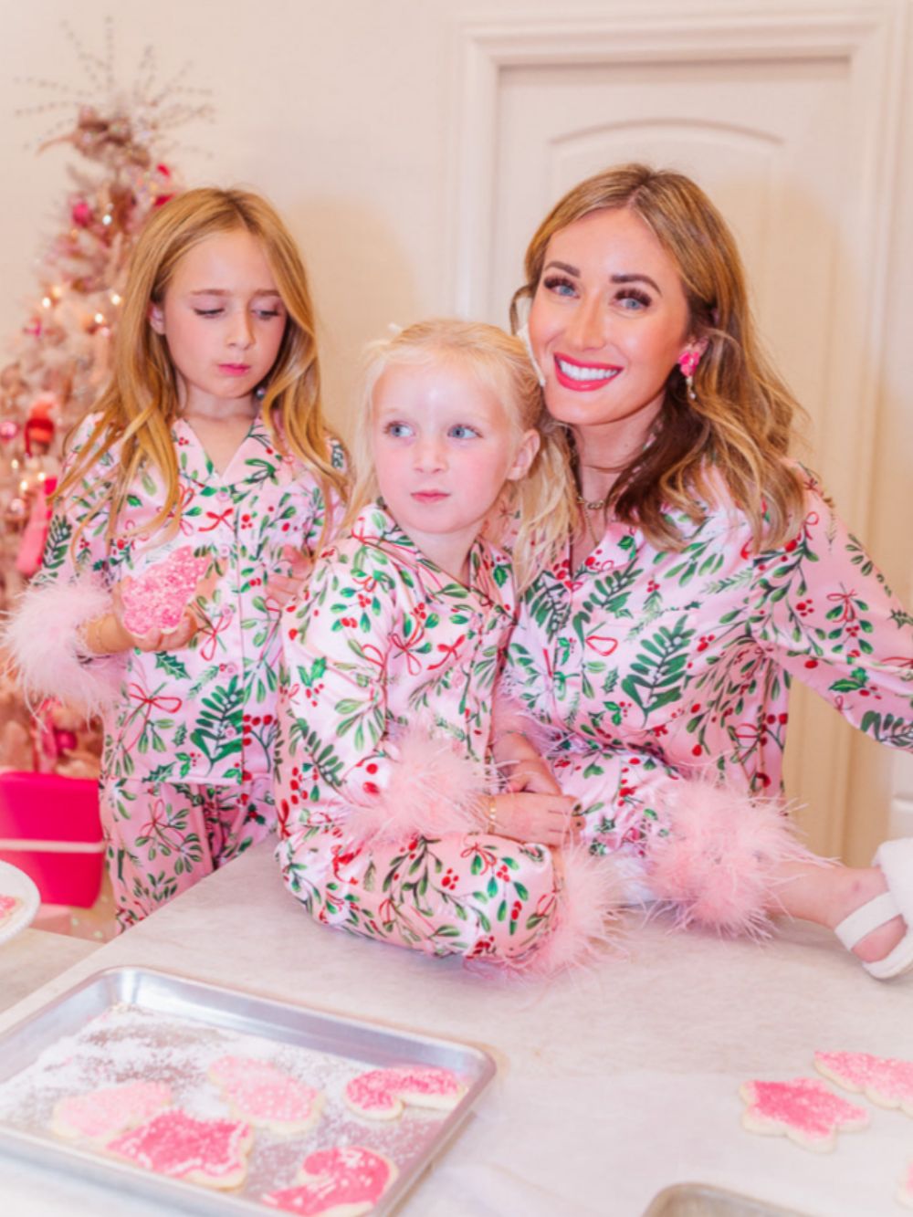 Mini Barbie Pink Christmas Holiday Pajamas