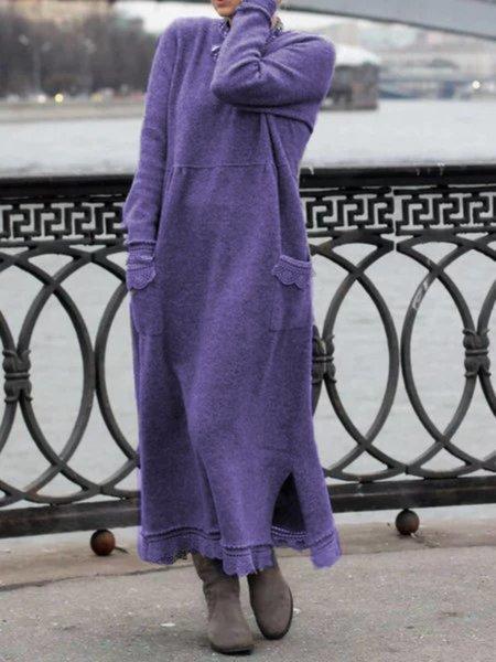 Loose Oversized Knitted Long Dress