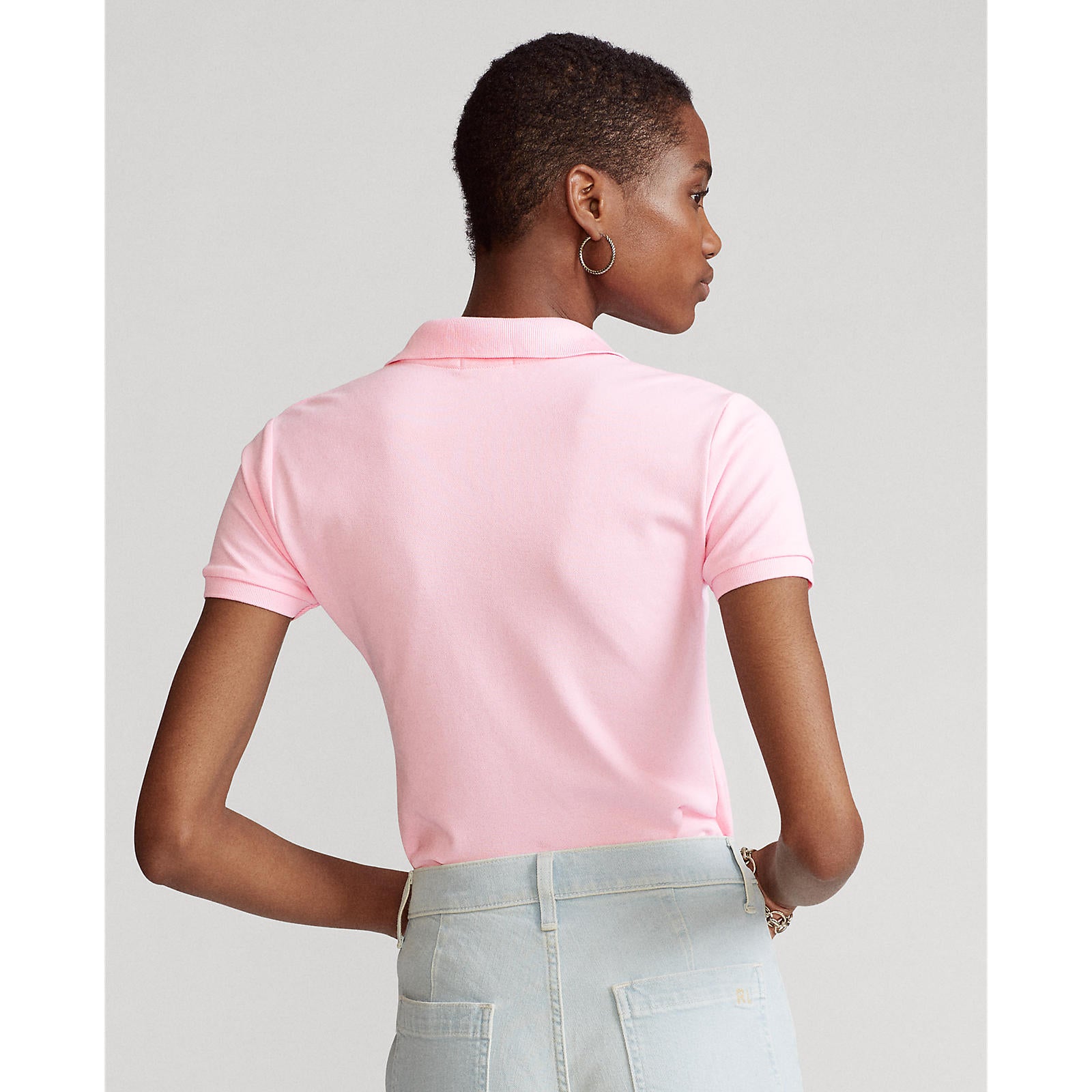 Slim Fit Stretch Polo Shirt - Pink