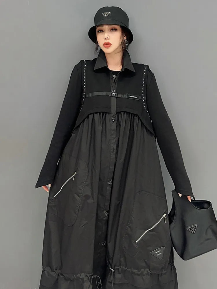 Black Couture Versatile Retro Loose Dress