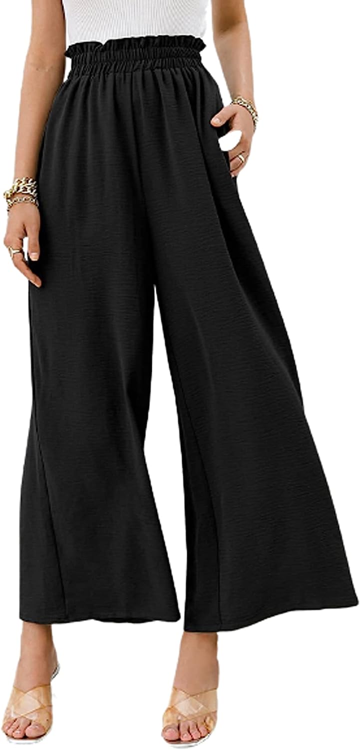 Women High Waisted Straight Wide Leg Pants