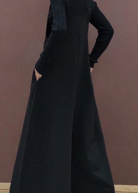 Beautiful Black Embroidery Pants Unique Spring Shape Wild Pants