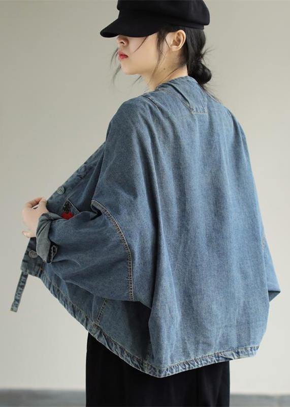 Elegant V Neck Button Down Spring Clothes Fashion Ideas Denim Blue Coats
