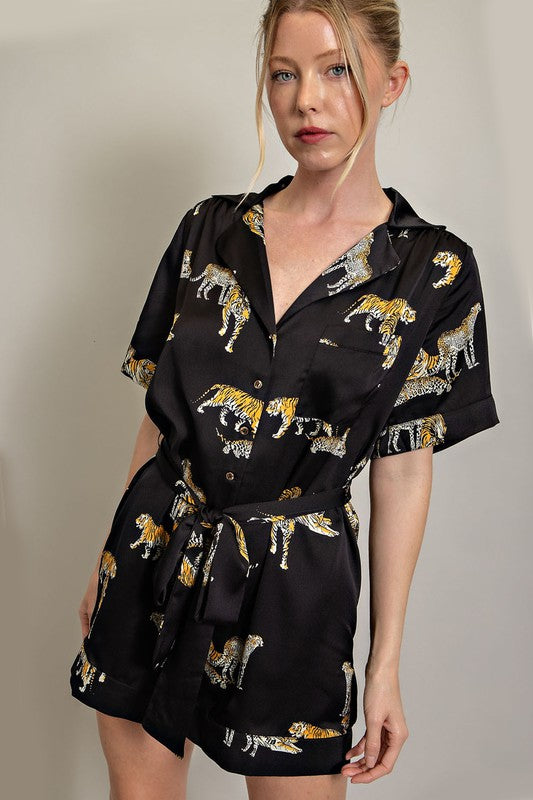 Born To Be Wild Romper in Black