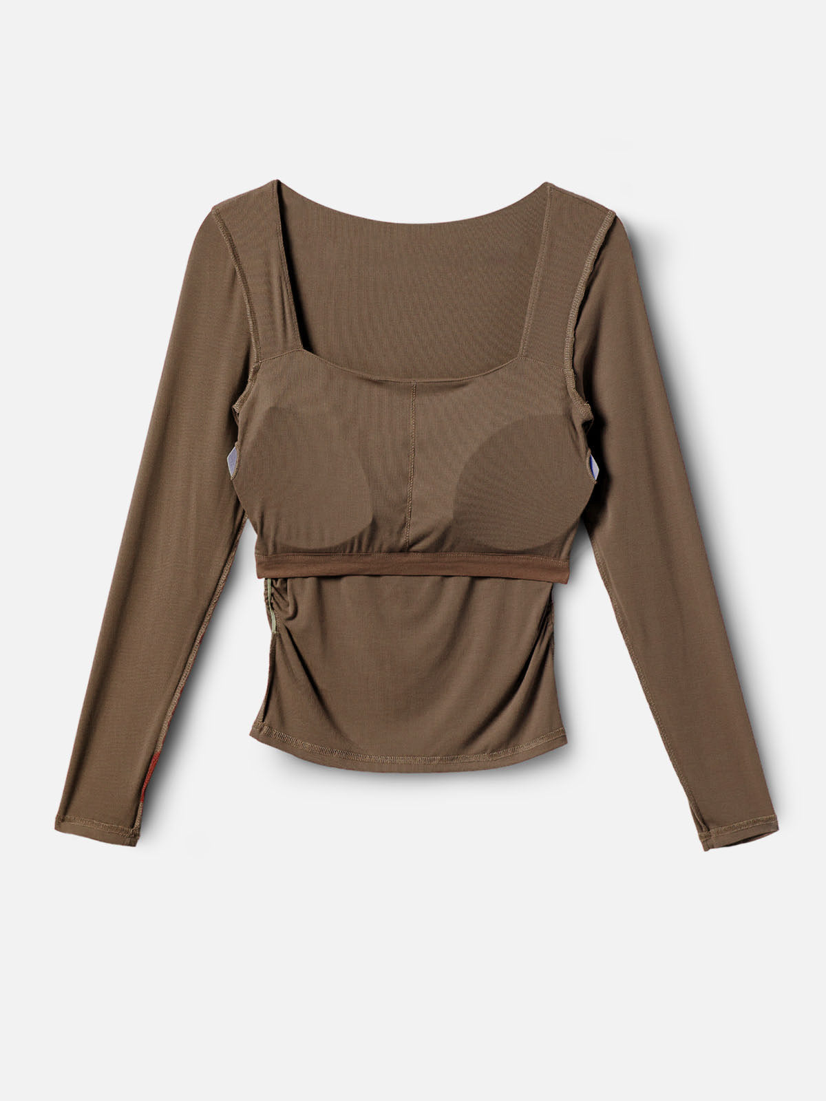 Square Neck Ruched Brami Top