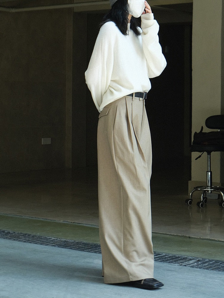 Classy Elegance Luxe Pleated Wide Leg Pants