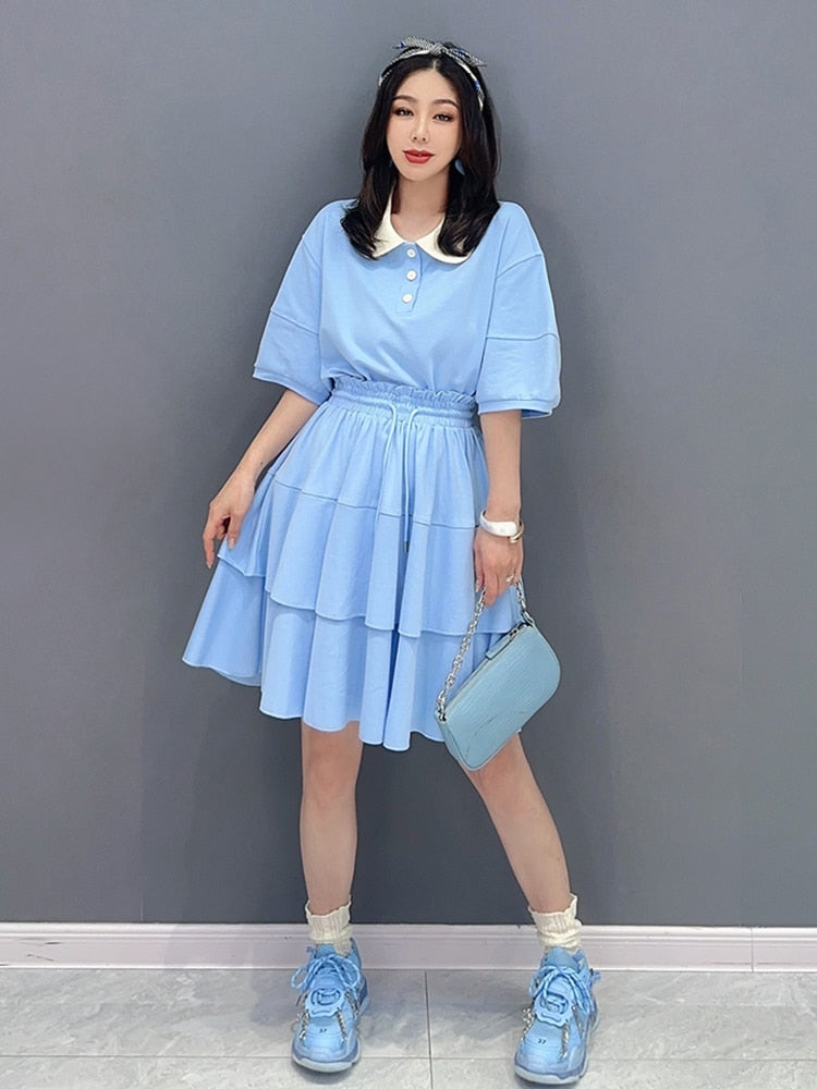 Essential Luxe Polo Shirt & Skirt 2-Piece Set