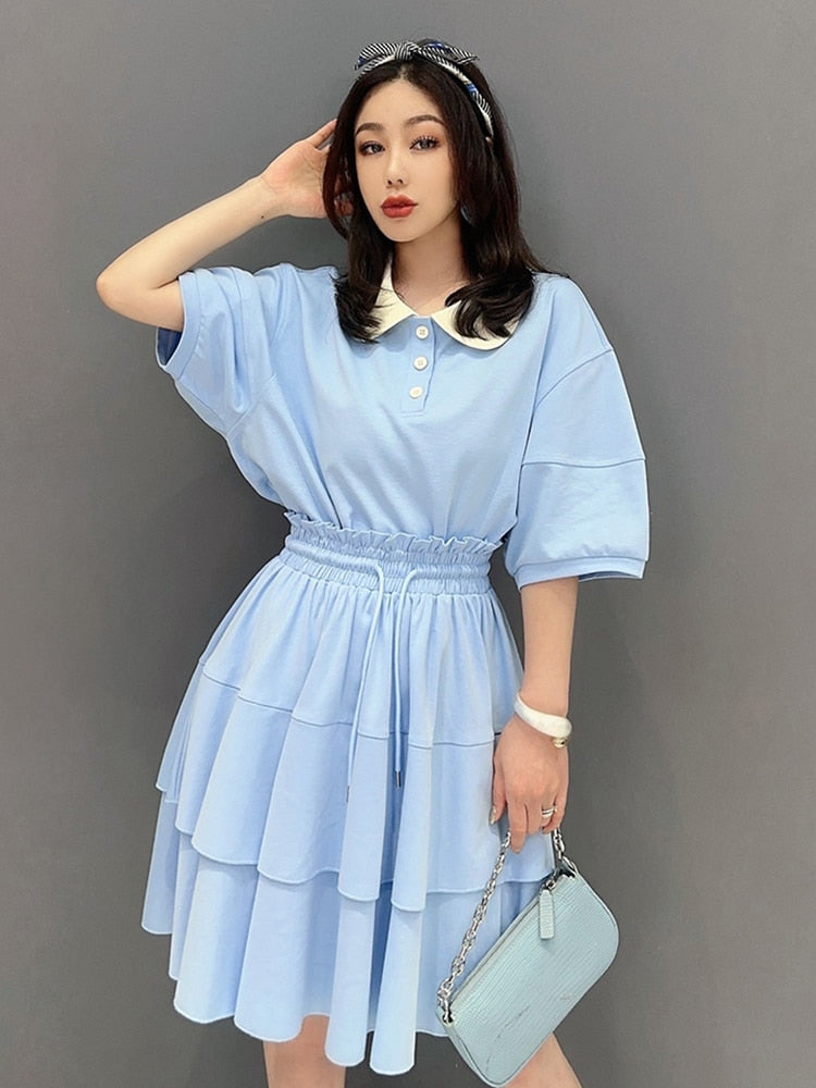 Essential Luxe Polo Shirt & Skirt 2-Piece Set