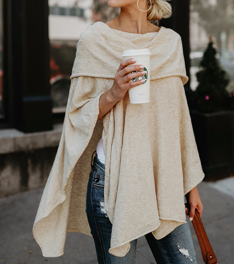 Irregular Off Shoulder Shawl