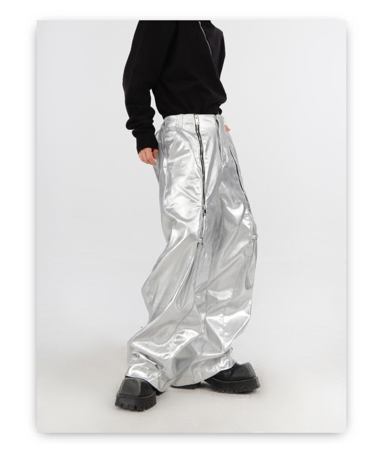 Unisex New Casual Custom Design Zipper Pants