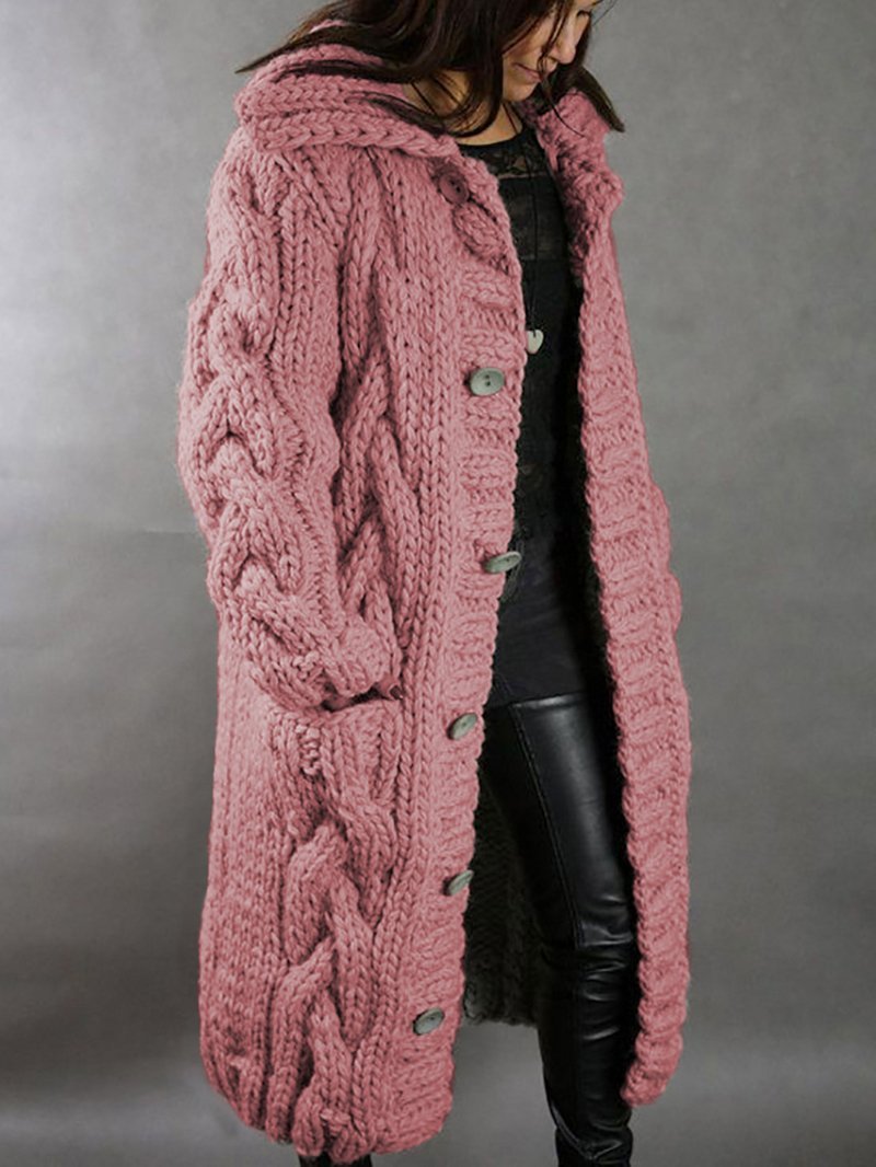Cardigan Chunky Oversized Style Long Coat