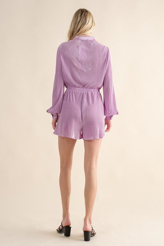 Love Story Romper in Lavender