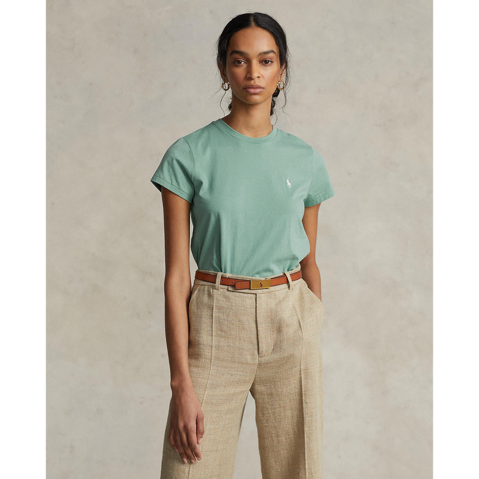 Cotton Crewneck Tee - Haven Green