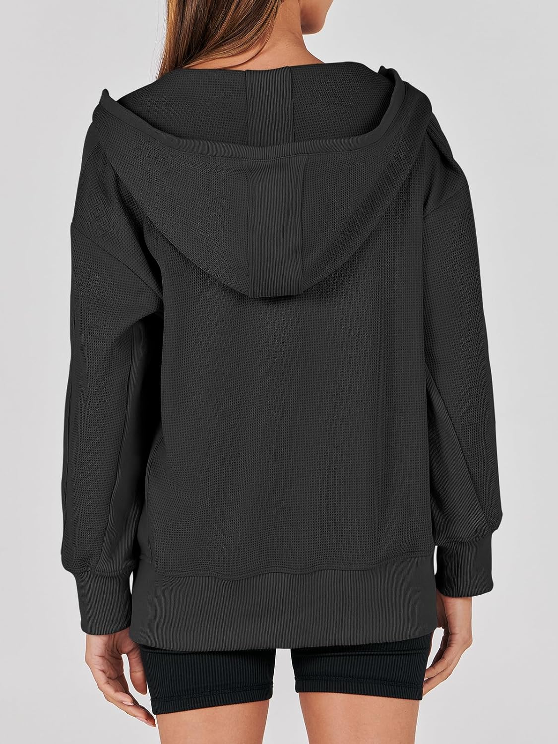 Waffle Knit Casual Jackets Outerwear