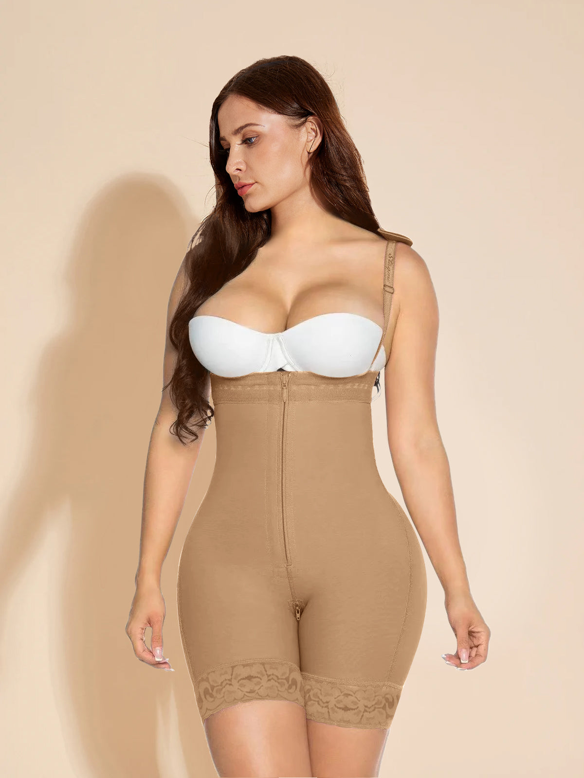 Butt Lifter Shapewear Shorts Crotch with Zipper Ref 1008