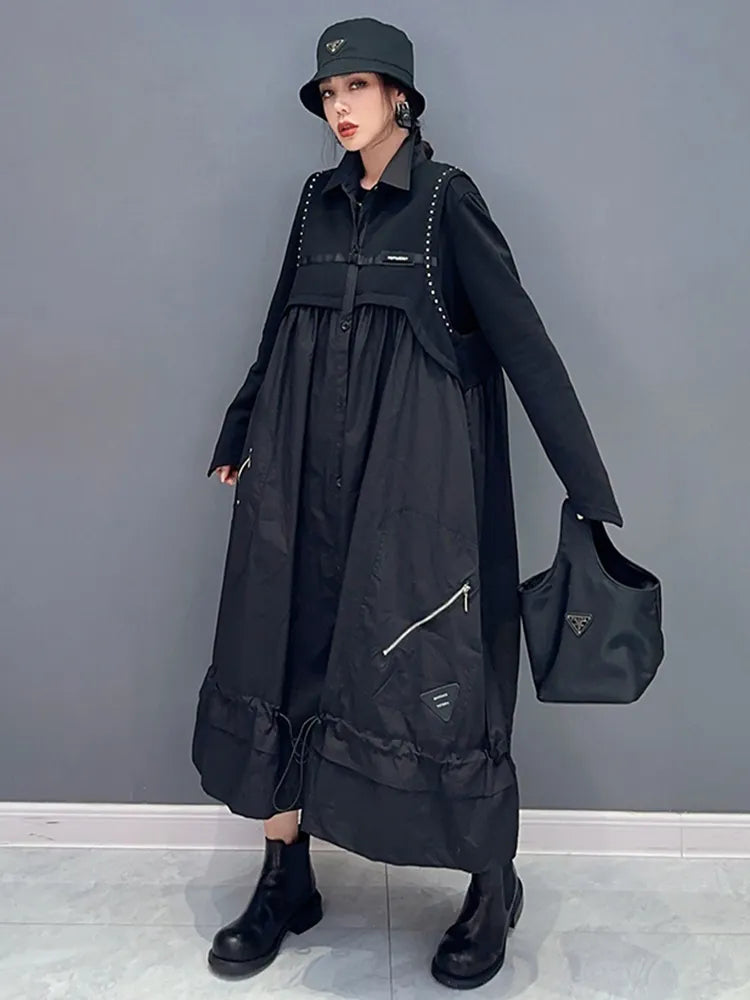 Black Couture Versatile Retro Loose Dress
