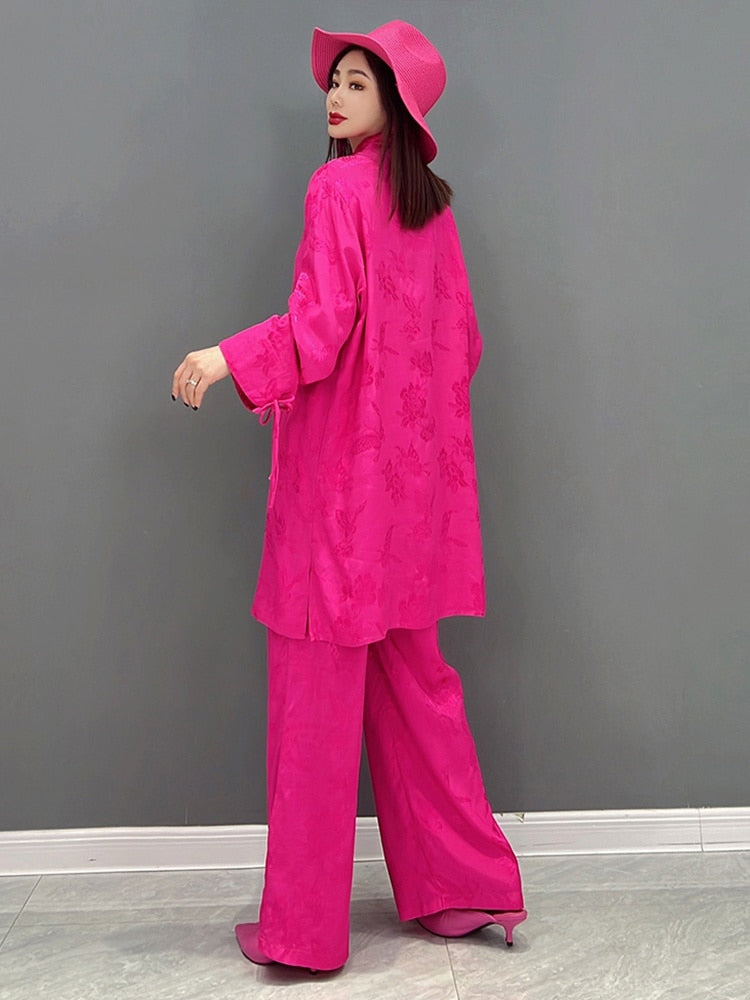 Casual Chic Ethereal Top & Wide Leg Pants 2-Piece Set