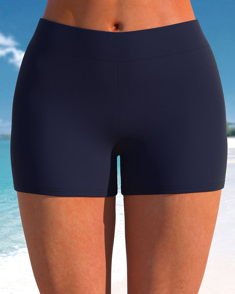 Two Piece Tankini Swimsuits with Boyshort Adjustable Straps Tummy Control Bathing Suits