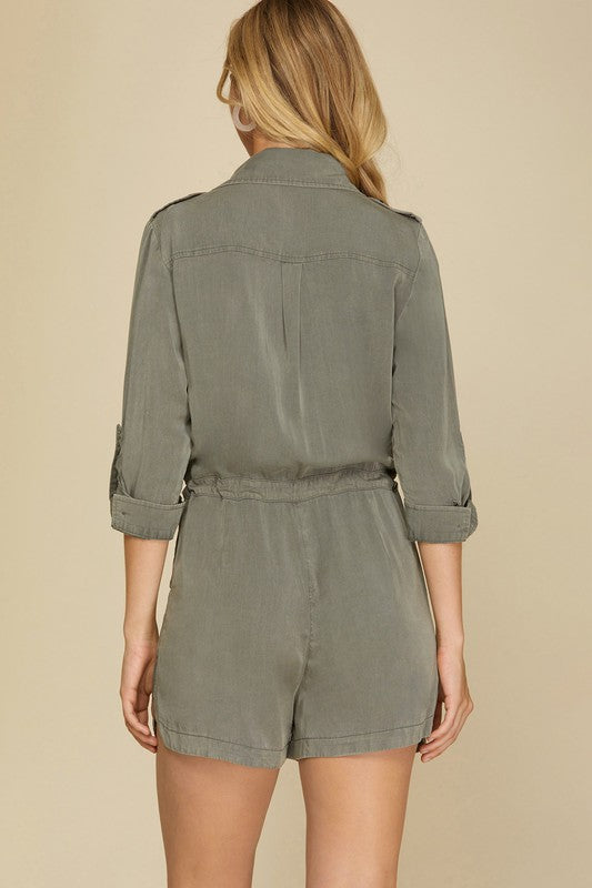 Essential Ease Romper in Olive