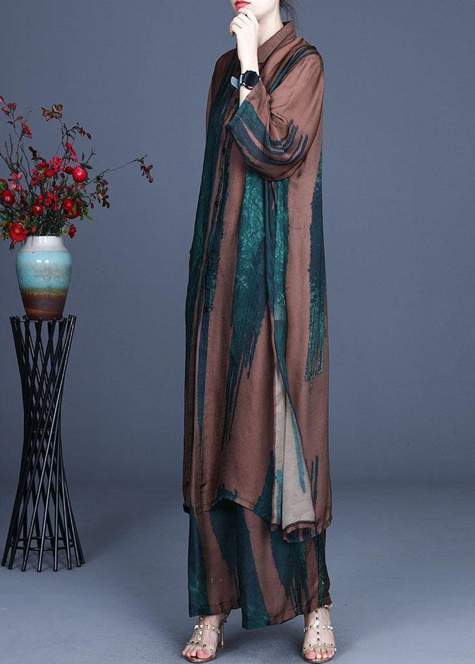 Italian Chocolate Casual Summer Chiffon Vacation Dresses