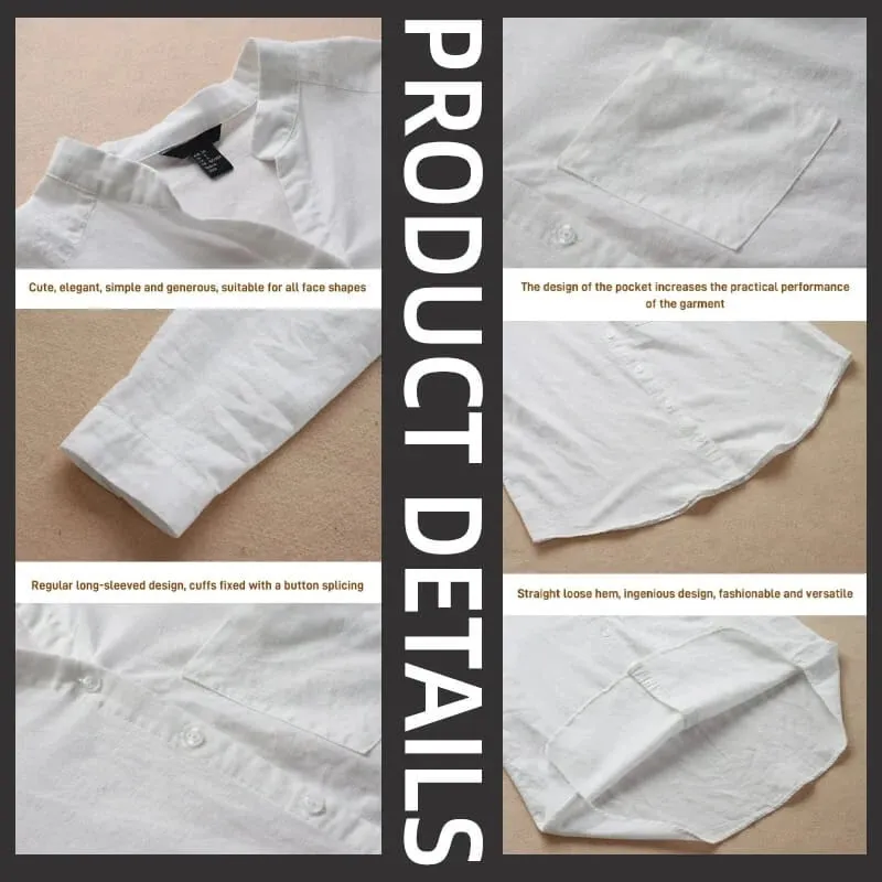 Linen Cotton Casual Loose Shirt-Buy 3 Get Free Shipping