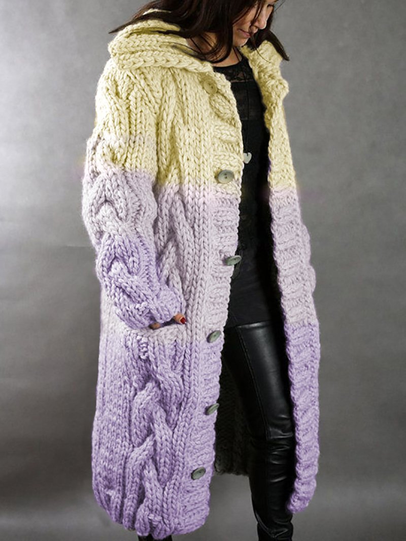 Cardigan Chunky Oversized Style Long Coat