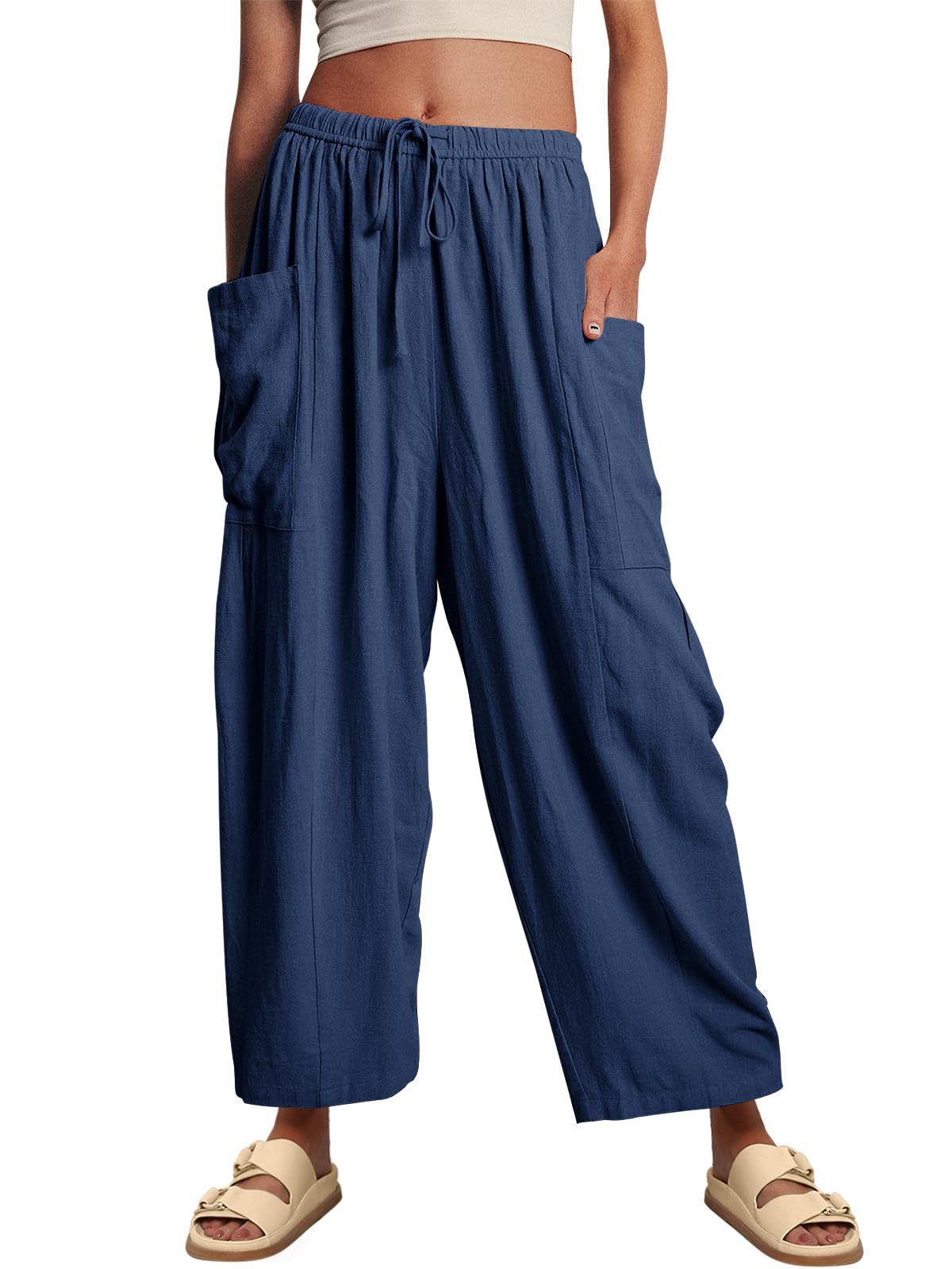 Women's  Loose Casual Cotton Linen Trousers  Pants