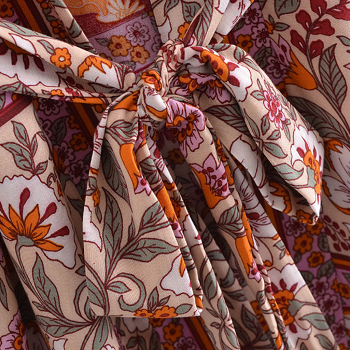 Wild Currant Boho Floral Print Short Robe