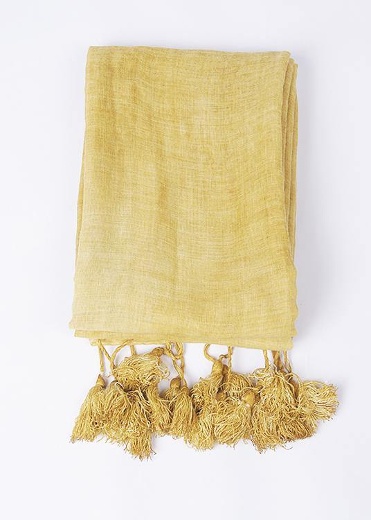 cotton linen scarf shawl casual yellow scarves