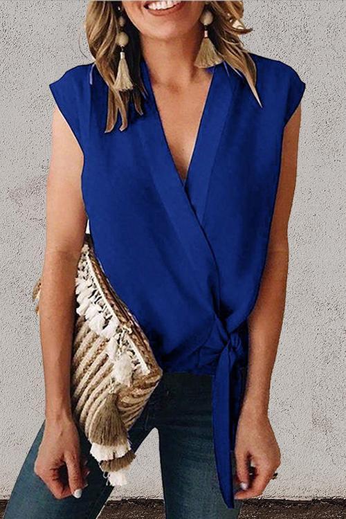 Trixiedress Wrap V Neck Chicest Top