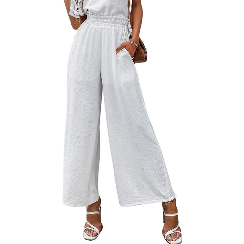 Women High Waisted Straight Wide Leg Pants