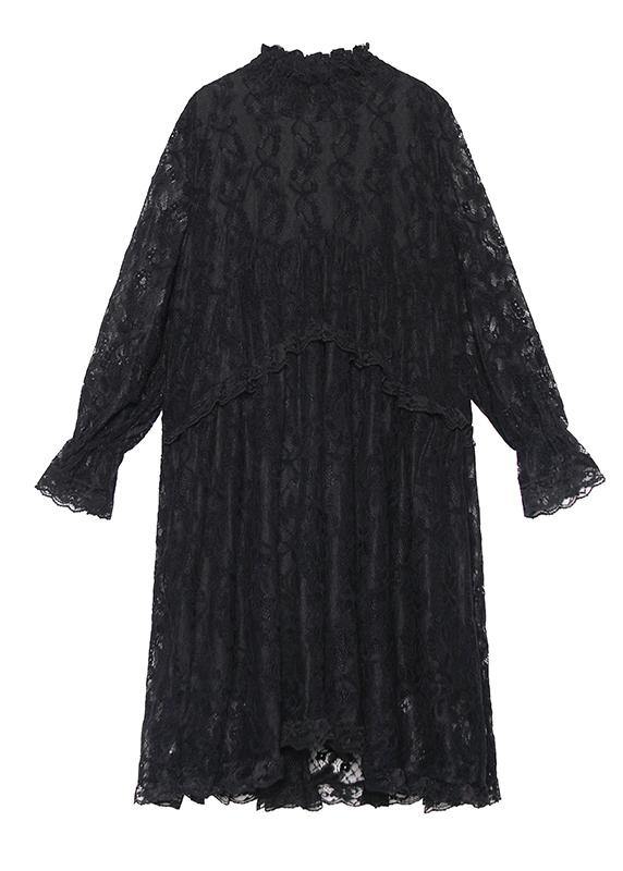Organic lace Ruffles quilting clothes Photography black Dresses