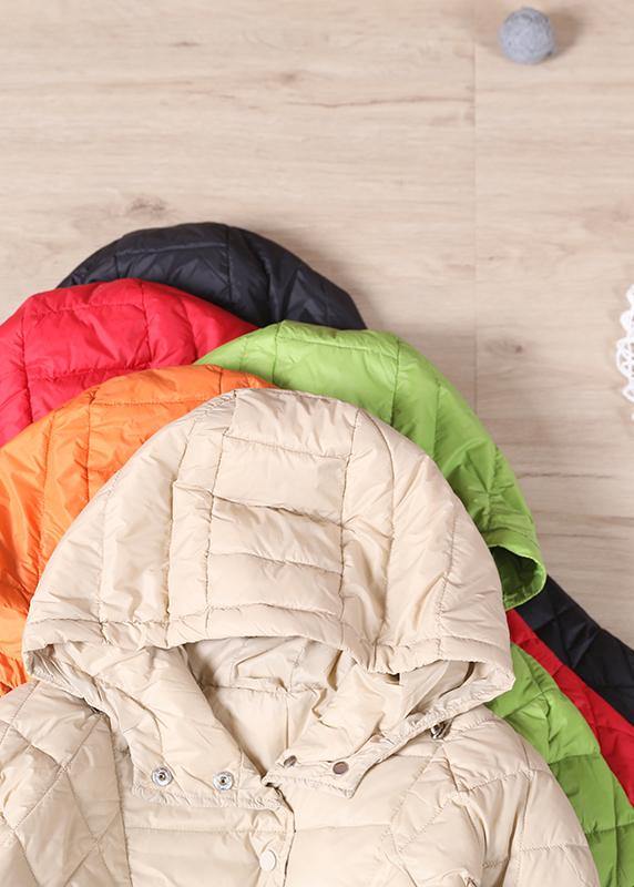 2022 Loose Fitting Winter Puffer Jacket Hooded Black Down Coat