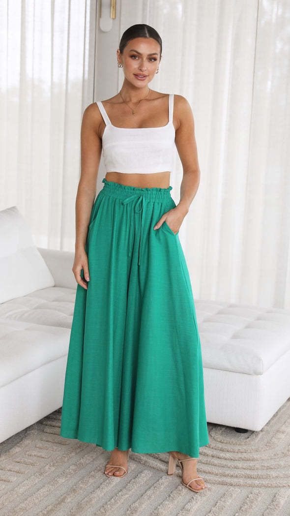 Casual Extra Wide Leg Linen Pants