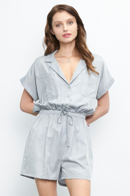 Adore You Romper in Light Blue
